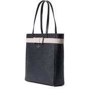 Kate Spade Kirk Park Saffiano Britain Bag- Black/ Warm Beige