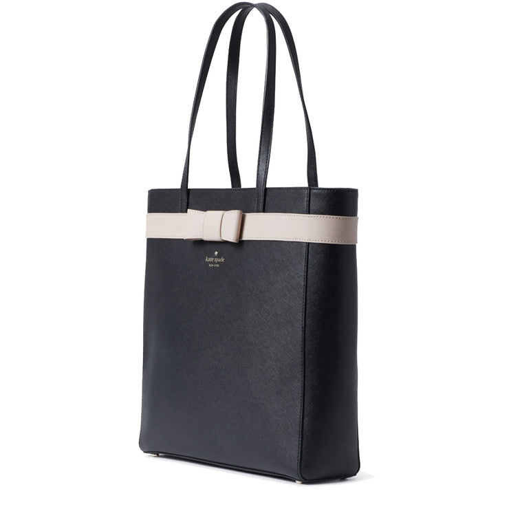 Kate Spade Kirk Park Saffiano Britain Bag- Black/ Warm Beige