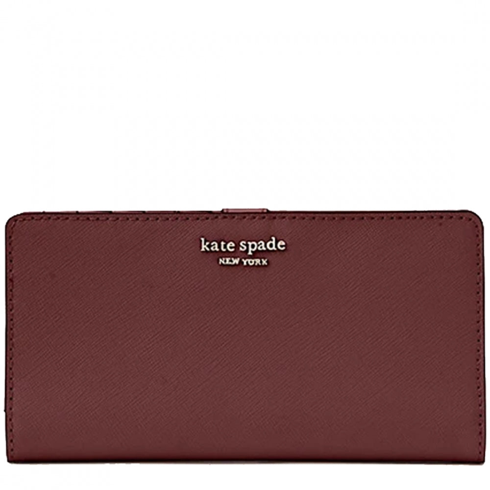 Kate Spade Cameron Large Slim Bifold Wallet in Cherrywood