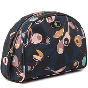 Kate Spade Dawn Paper Rose Medium Dome Cosmetic Case- Black Multi