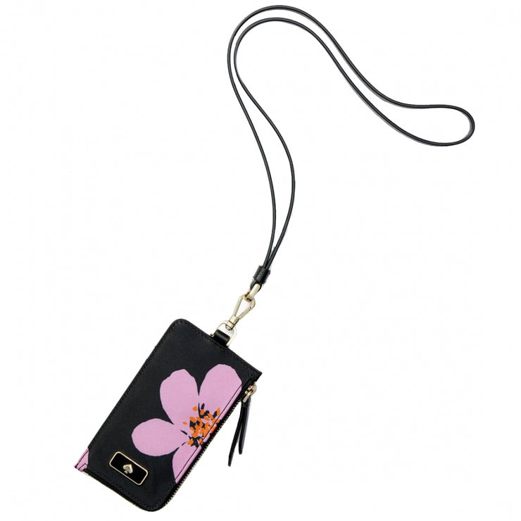 Kate Spade Dawn Grand Flora Card Case Lanyard