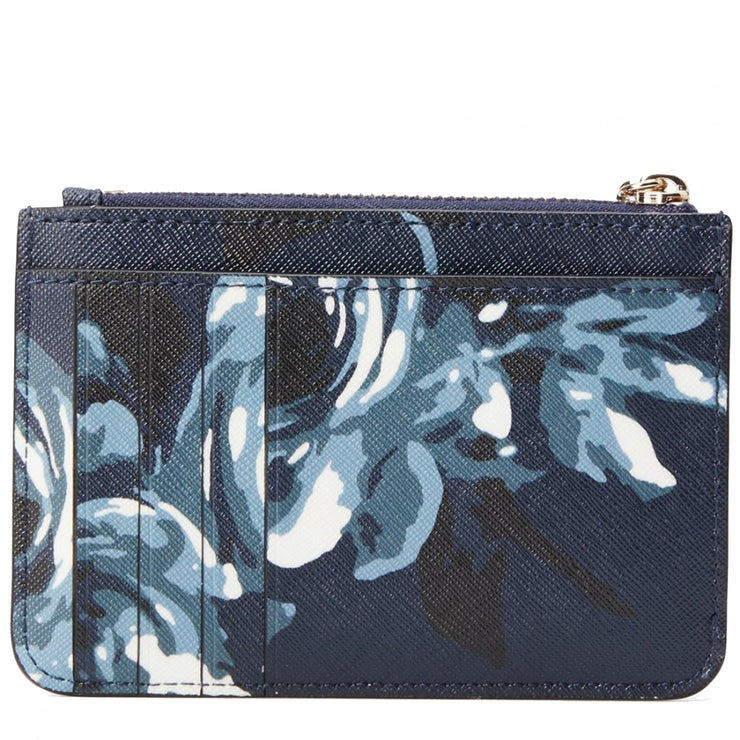 Kate Spade Laurel Way Night Rose Bitsy Coin Purse/ Key/ Card Holder-Navy Multi