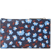 Kate Spade Spencer Party Floral Small Slim Bifold Wallet- Blazer Blue Multi