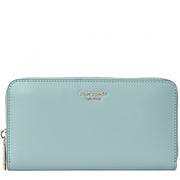 Kate Spade Spencer Zip Around Continental Wallet 3D Flowers Milk