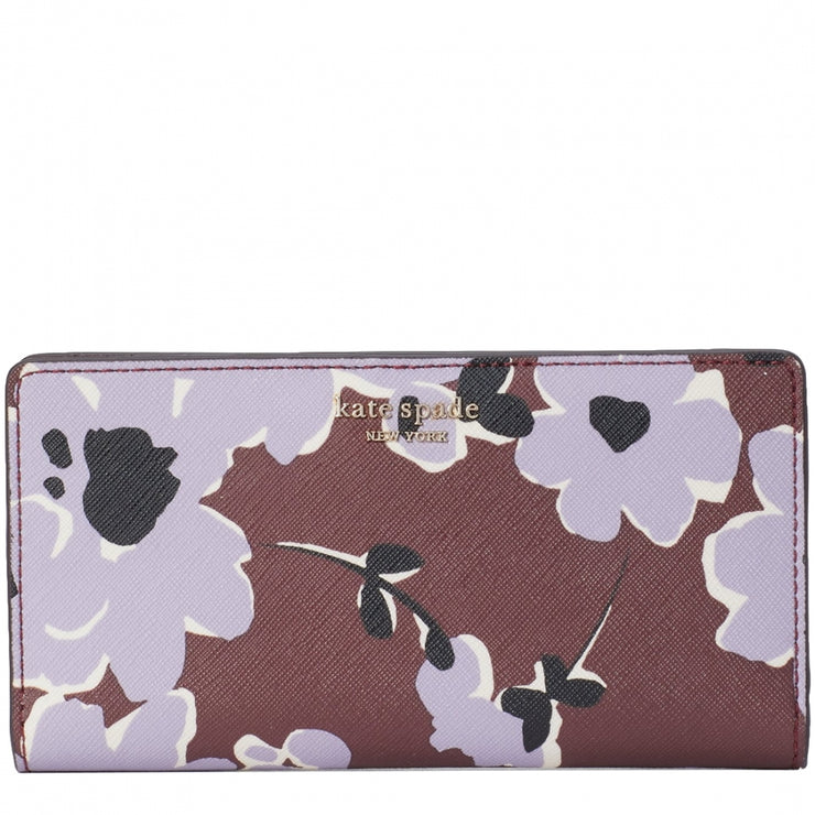 Kate Spade Cameron Floral Bouquet Large Slim Bifold Wallet WLRU6040