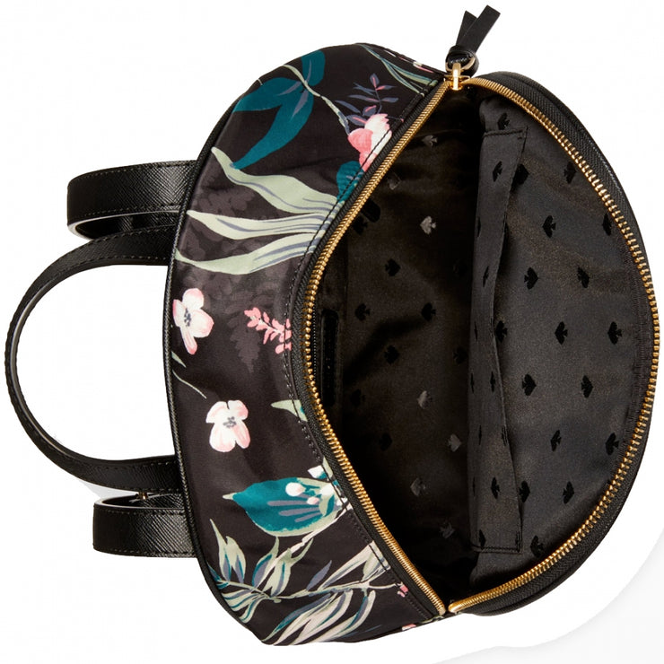 Kate Spade Wilson Road Botanical Small Bradley Backpack Bag- Black Multi