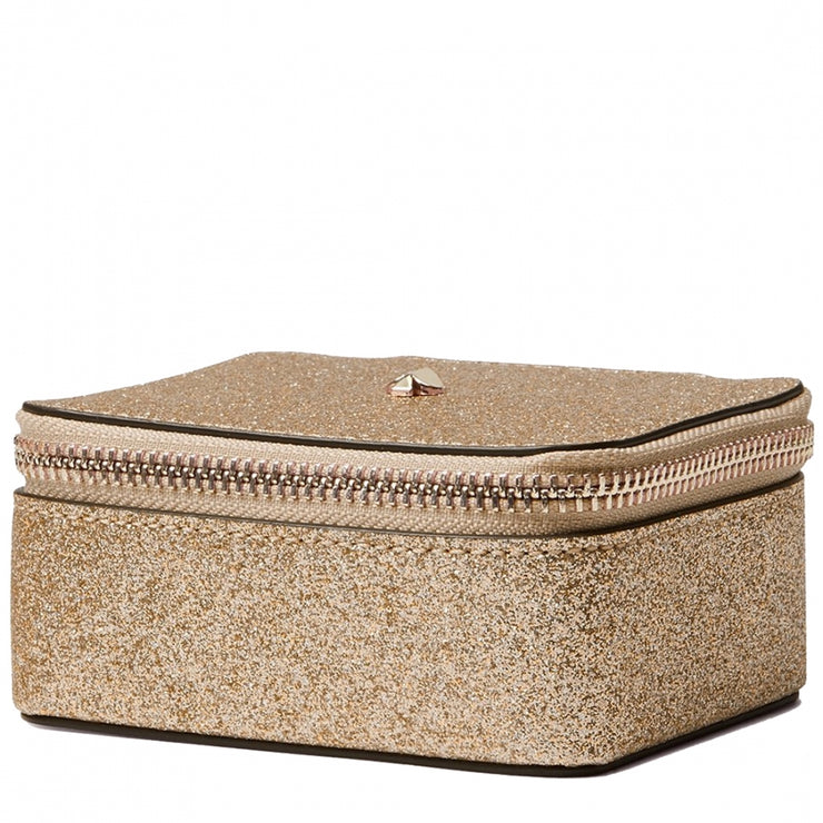 Kate Spade Burgess Court Zip Jewelry Case- Pale Gold