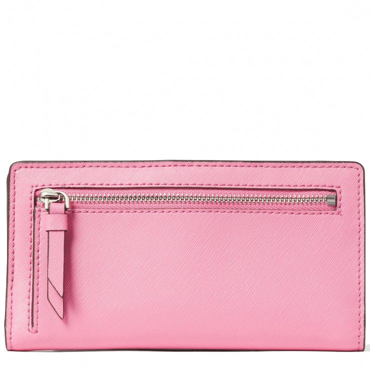 Kate Spade Cameron Monotone Large Slim Bifold Wallet- Bright Peony