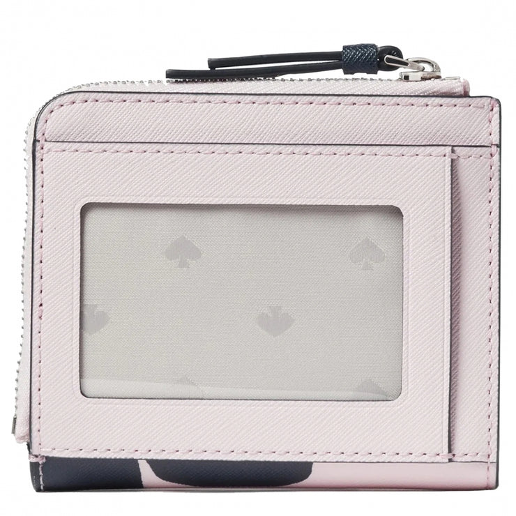 Kate Spade Cameron Grand Flora Small L-Zip Bifold Wallet- Serenpidity Pink Multi