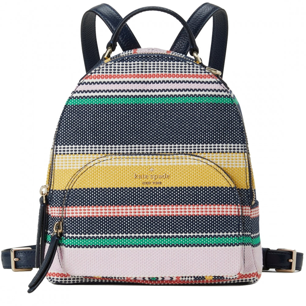 Kate spade jackson boardwalk stripe medium backpack deals