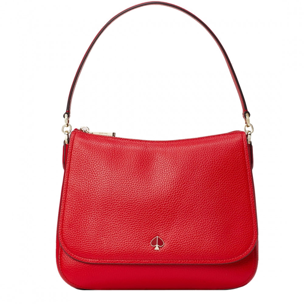 Kate Spade Polly Medium Convertible Flap Shoulder Bag in Hot
