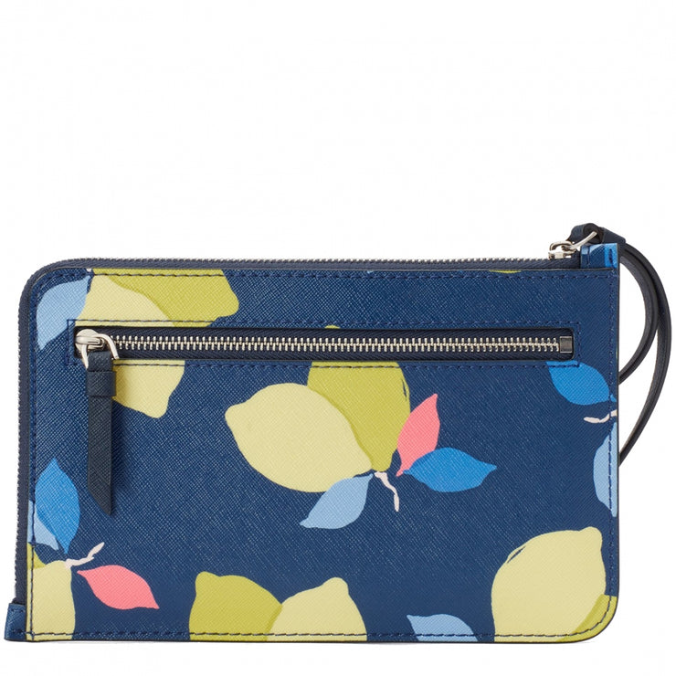 Kate Spade Cameron Lemon Zest Medium L-Zip Wristlet