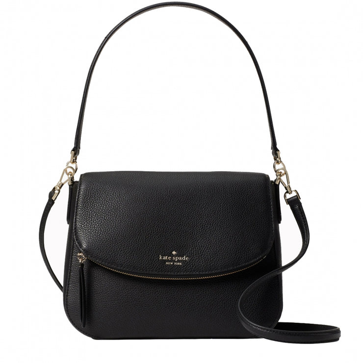 Kate Spade Jackson Medium Flap Shoulder Bag wkru6249 in Black