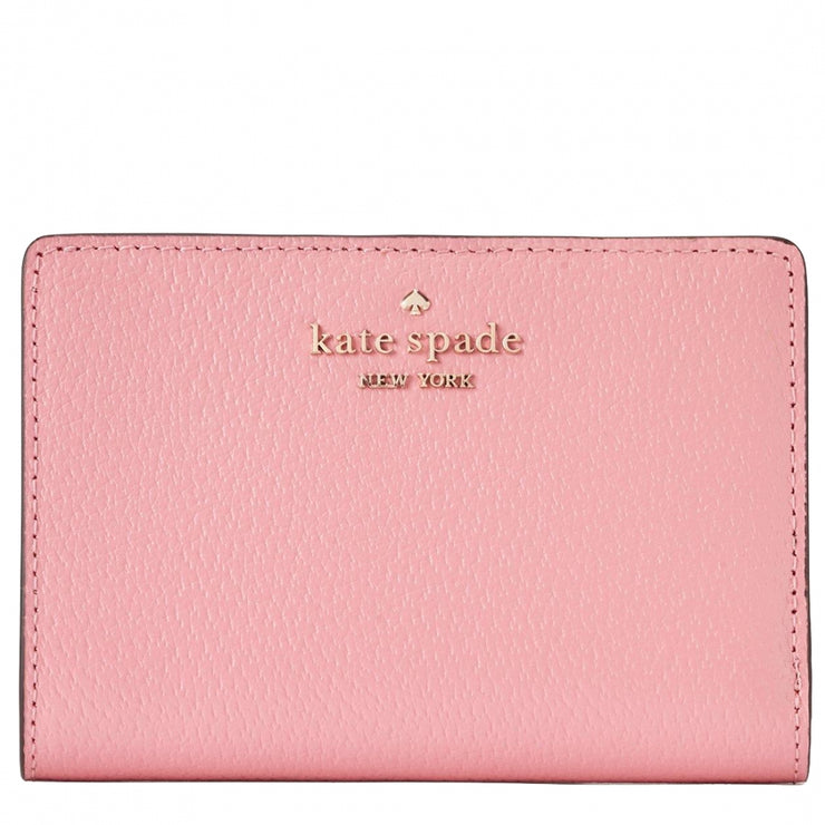 Kate Spade Sam Medium Slim Bifold Wallet wlru5972 in Bright Carnation