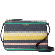 Kate Spade Jackson Boardwalk Stripe Triple Gusset Crossbody Bag