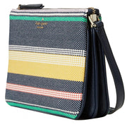 Kate Spade Jackson Boardwalk Stripe Triple Gusset Crossbody Bag