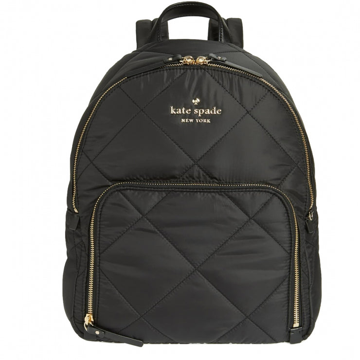 Kate Spade Watson Lane Quilted Hartley Backpack Bag- Black –