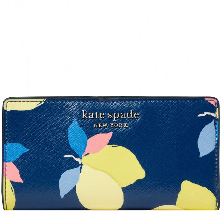 Kate Spade Cameron Lemon Zest Large Slim Bifold Wallet