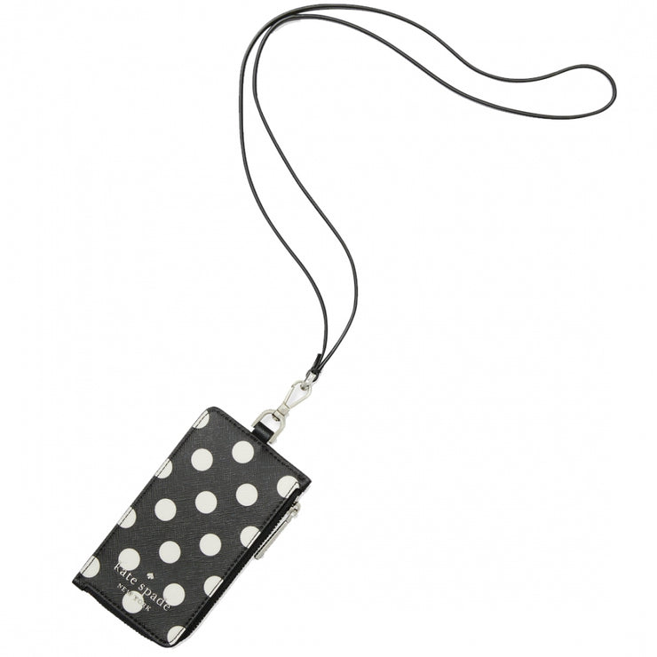 Kate Spade Staci Picture Card Dot Card Case Lanyard