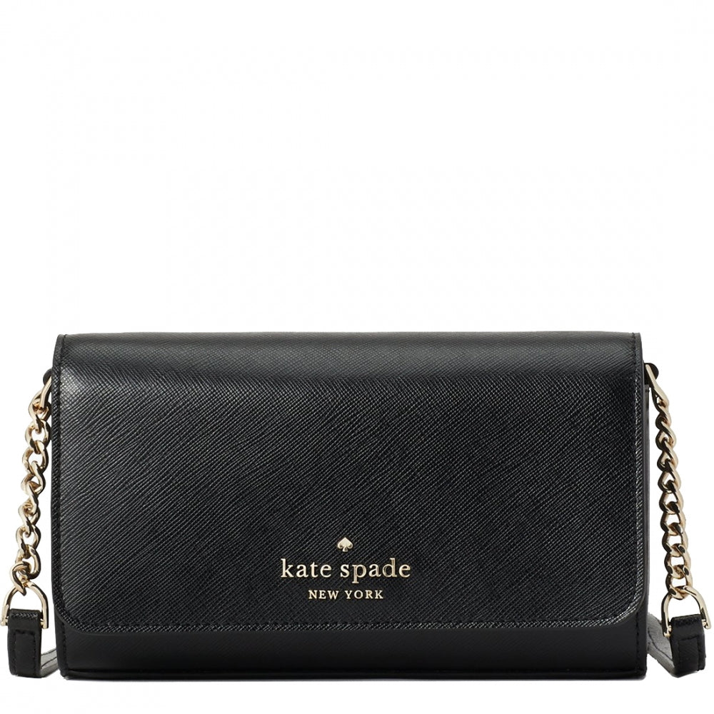 Kate Spade Staci Small Flap Crossbody Bag in Black –