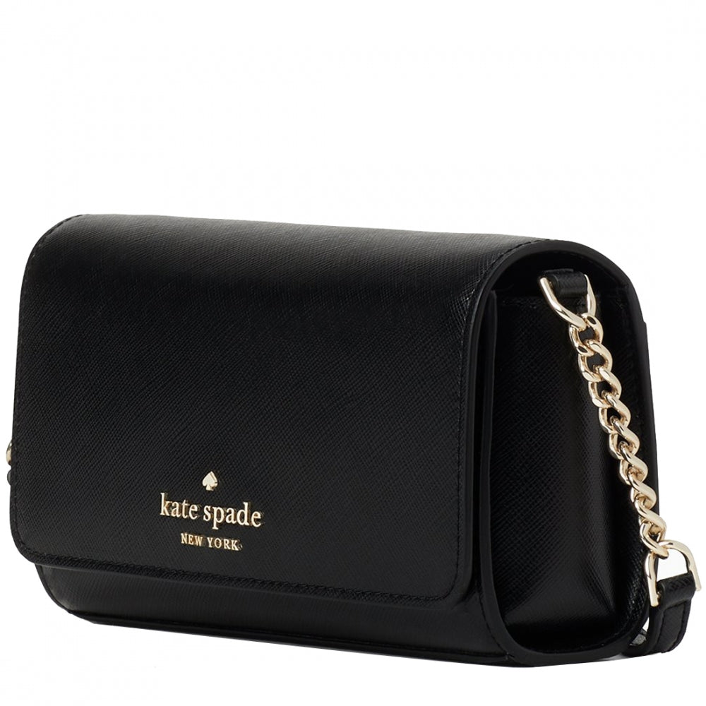 Kate Spade Staci Small Flap Crossbody Bag in Black
