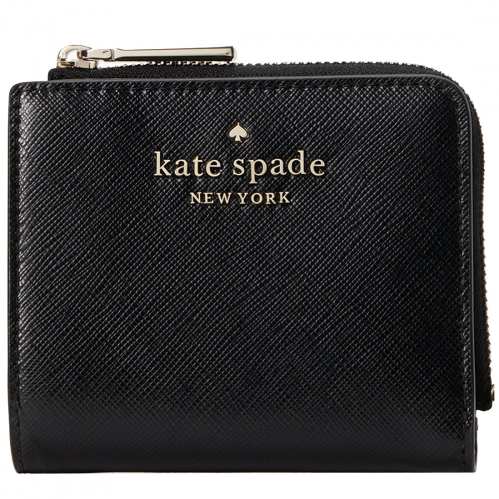 ❇️ Kate Spade Patterson Drive small L-zip bifold wallet black leather Coin  Card