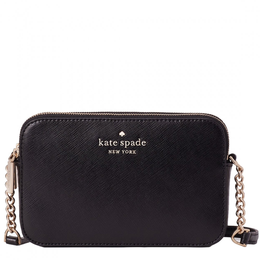Kate Spade Staci Double Zip Small Crossbody Bag in Black