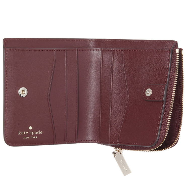 Kate Spade Staci compact bifold wallet cherrywood 