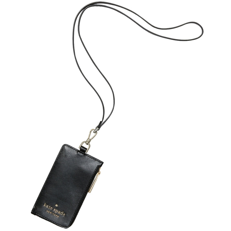 Buy Kate Spade Staci Card Case Lanyard in Black wlr00139 Online in Singapore | PinkOrchard.com