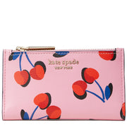 Kate Spade Spencer Cherries Small Slim Bifold Wallet