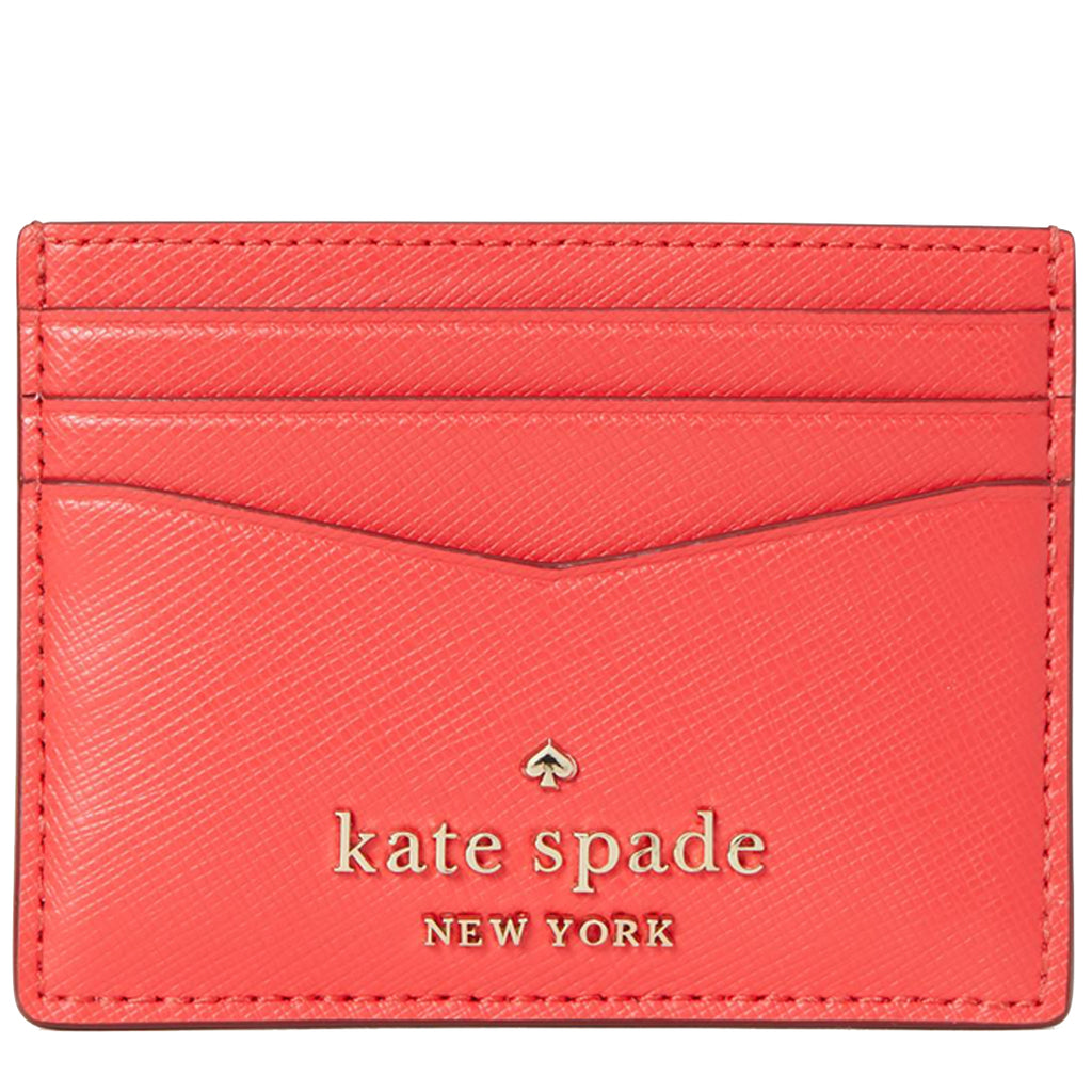 Kate Spade Staci Small Slim Card Holder in Digital Red