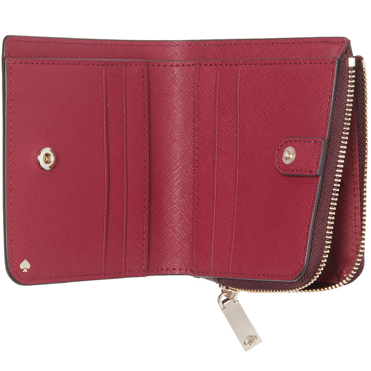 Kate Spade Eva Small L Zip Bifold Wallet in Cherrywood