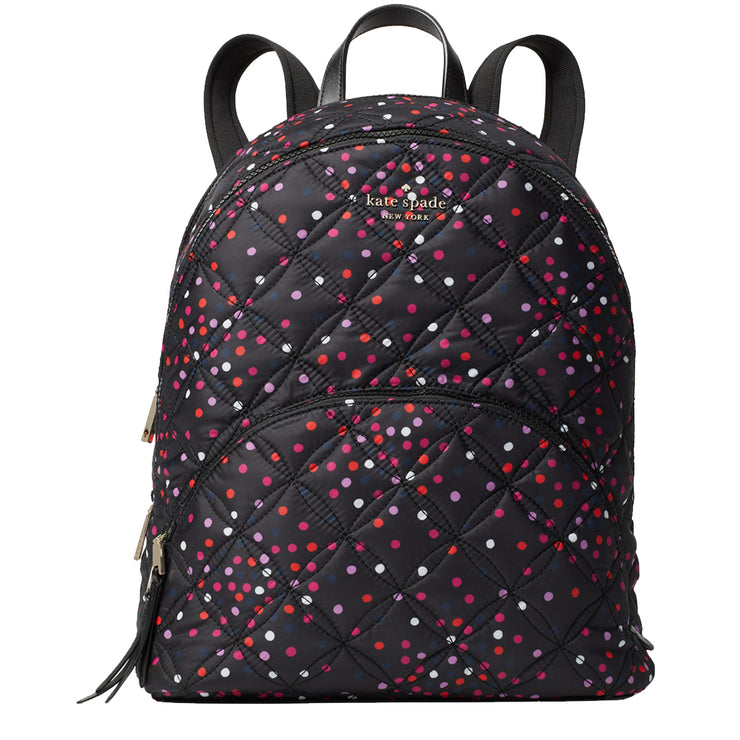 Kate Spade Karissa Nylon Quilted Festive Confetti Large Backpack Bag