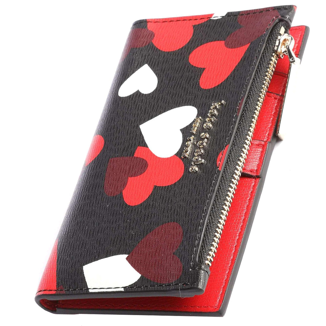 Kate Spade Spencer Celebration Hearts Small Slim Bifold Wallet in