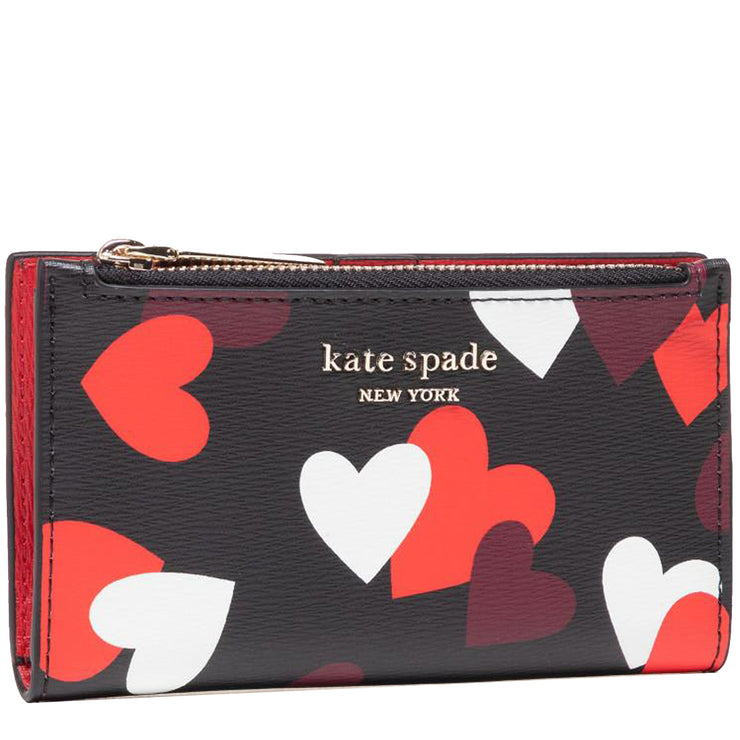 Kate Spade Spencer Celebration Hearts Small Slim Bifold Wallet