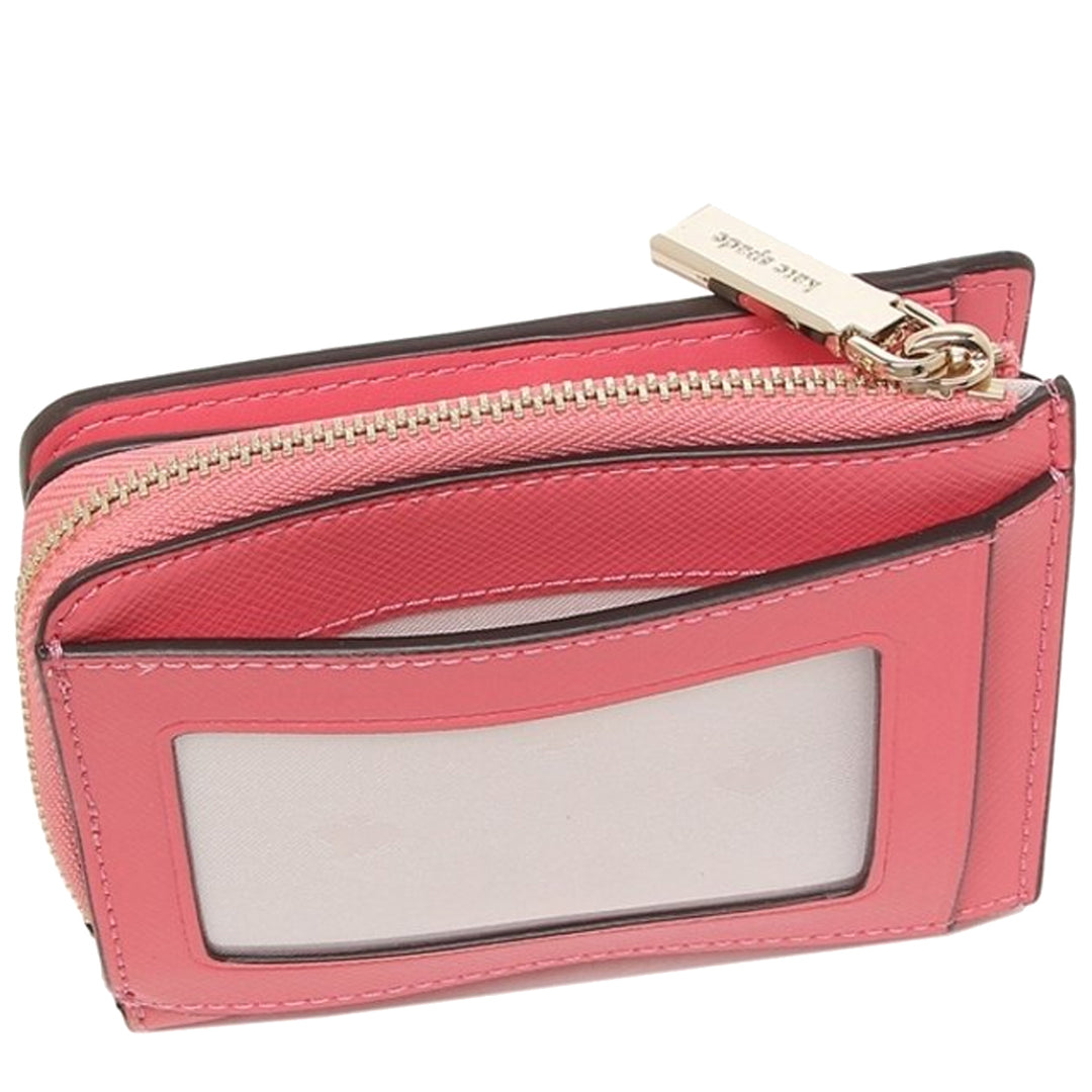 Kate Spade Staci Small L-Zip Bifold Wallet - Garden Pink WLR00143