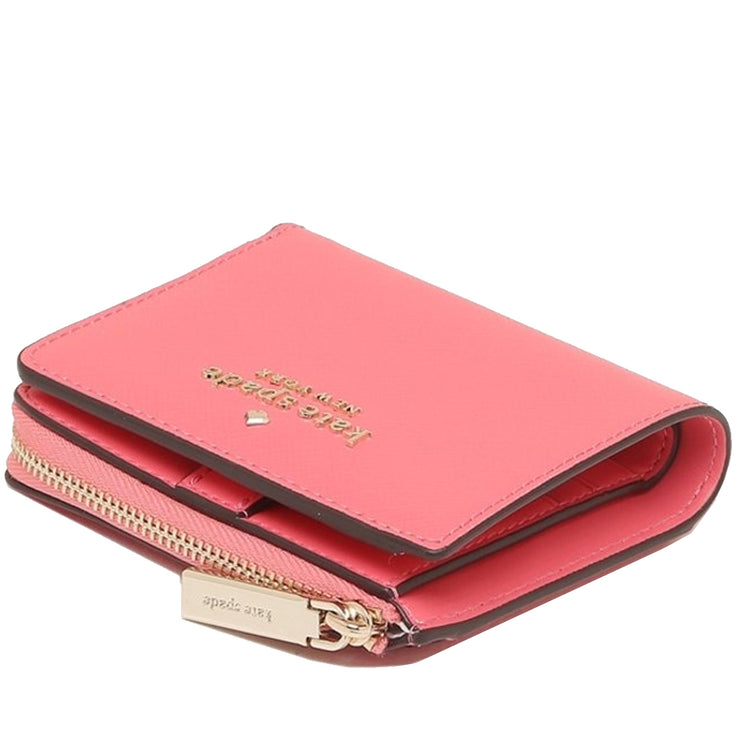 Kate Spade Staci Small L-Zip Bifold Wallet in Garden Pink