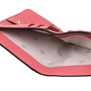 Kate Spade Staci Small L-Zip Bifold Wallet in Garden Pink