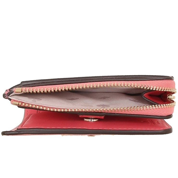 Kate Spade Staci Small L-Zip Bifold Wallet in Garden Pink