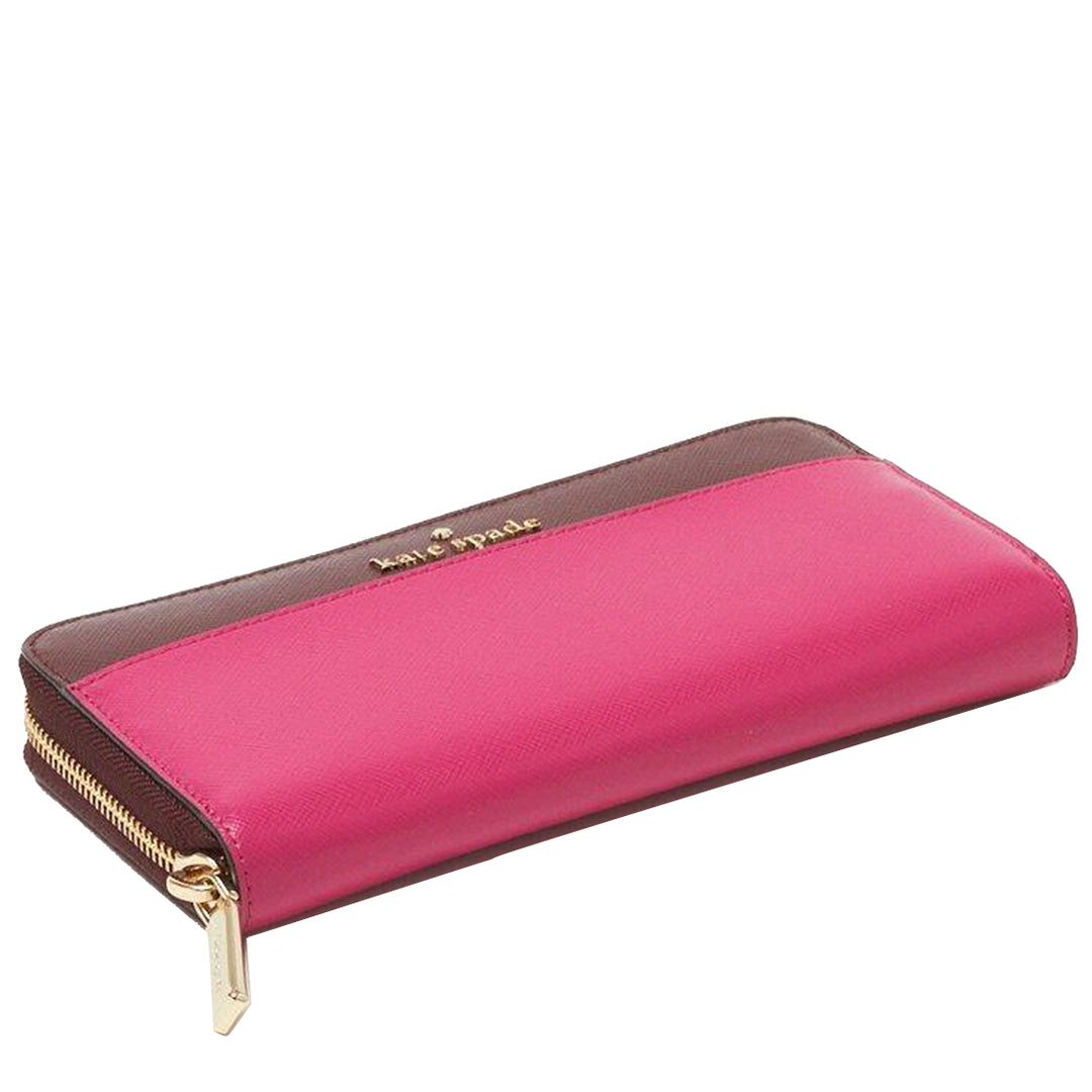 Kate Spade Staci Colorblock Large Continental Wallet in Pink Multi wlr PinkOrchard