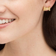 Kate Spade All Wrapped Up Studs Earrings in Gold