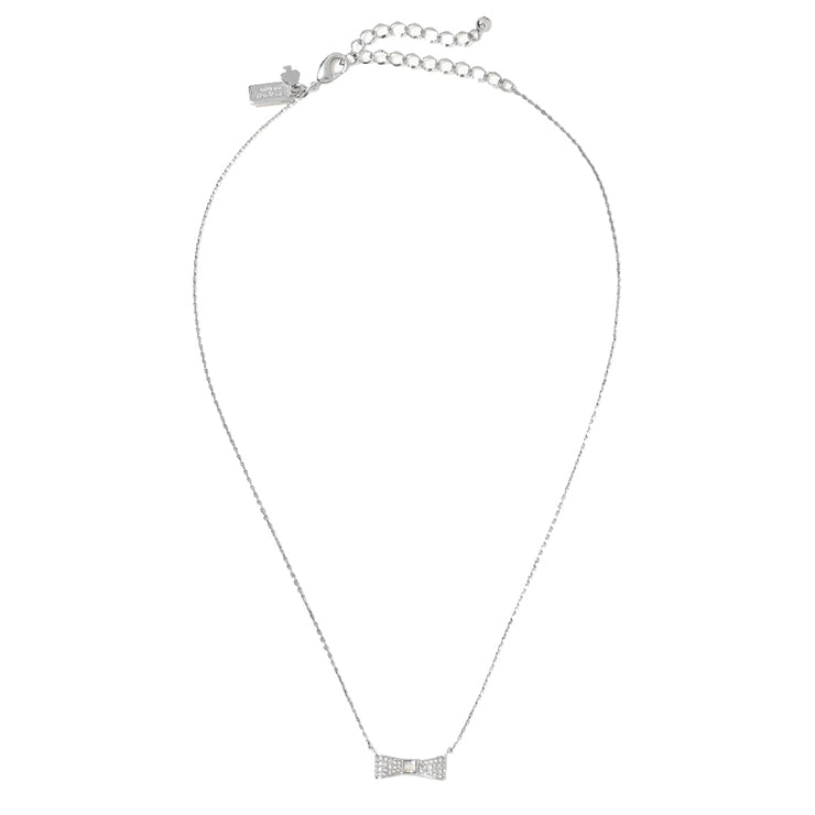 Buy Kate Spade Ready Set Bow Pave Bow Mini Pendant Necklace in Clear/ Silver o0ru2737 Online in Singapore | PinkOrchard.com