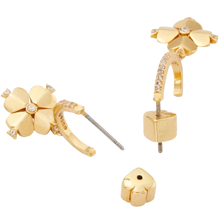 Kate Spade Legacy Logo Spade Flower Mini Hoops Earrings