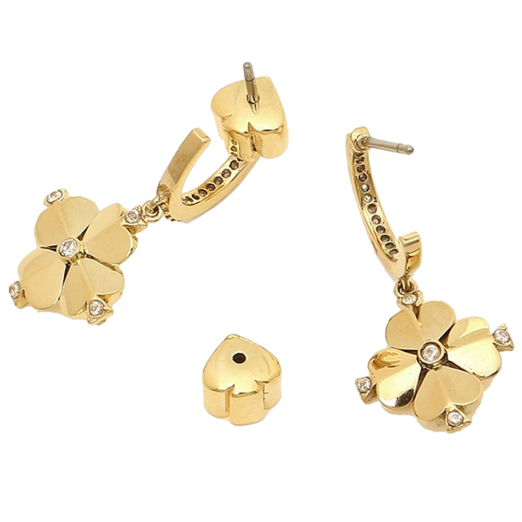 Kate Spade Legacy Logo Spade Flower Mini Hoops Earrings wbruh284