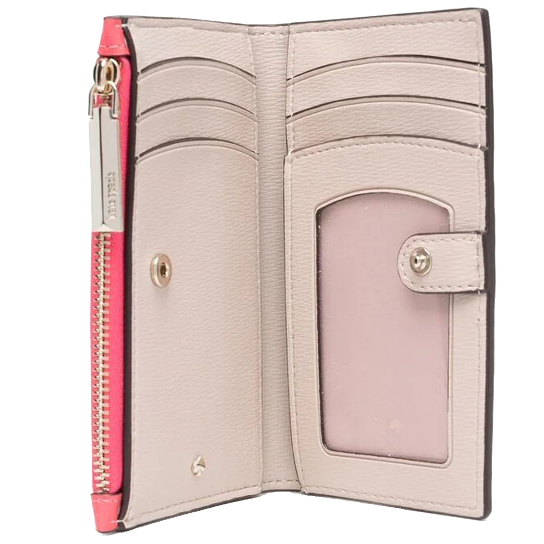 Kate Spade Spencer Dots Small Slim Bifold Wallet in Peach