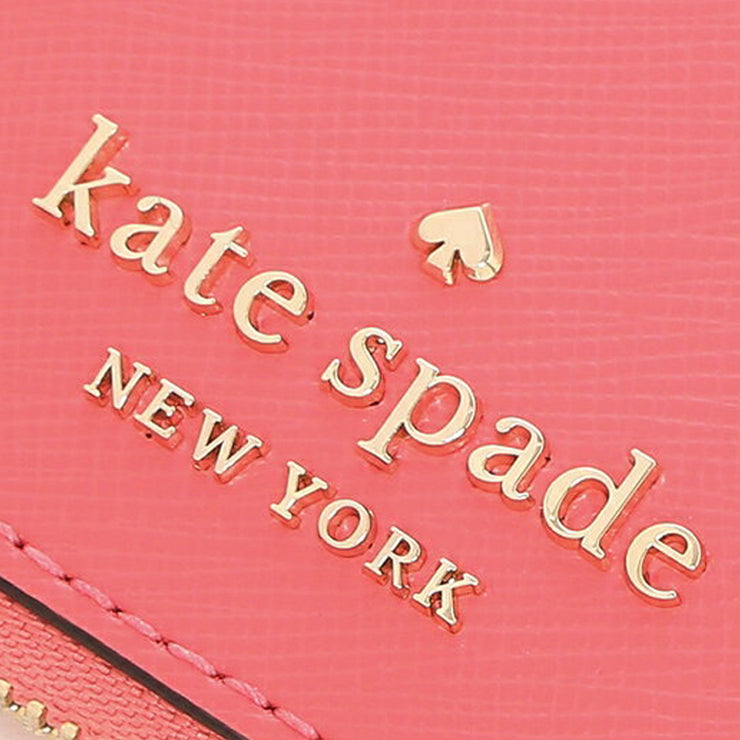 Kate Spade Staci Saffiano Card Case Lanyard ID Badge Holder, Digital Red