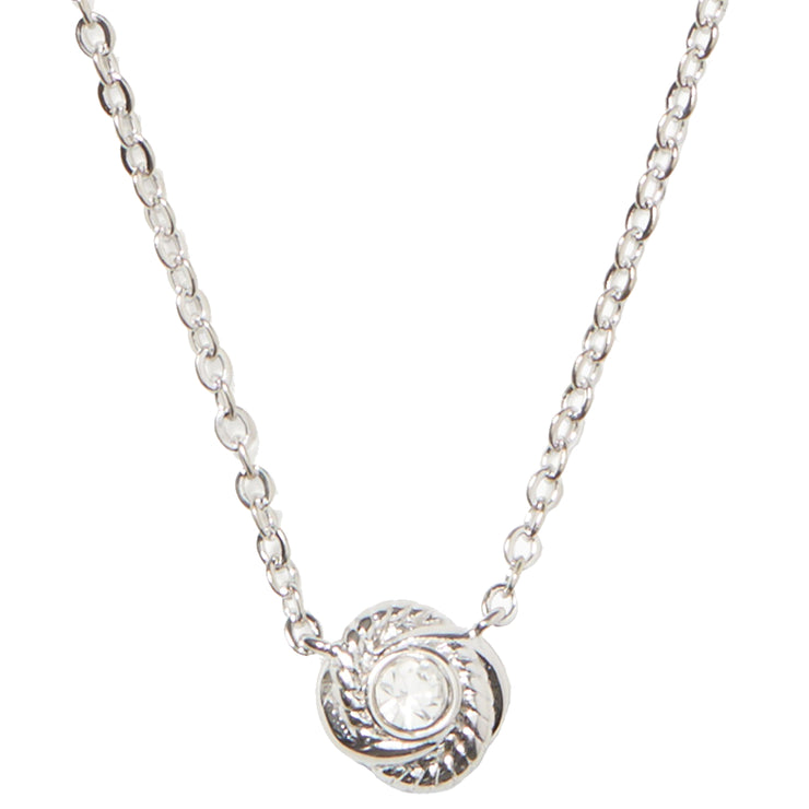 Buy Kate Spade Infinity & Beyond Knot Mini Pendant Necklace in Clear/Silver o0ru2826 Online in Singapore | PinkOrchard.com