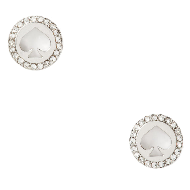 Buy Kate Spade Spot The Spade Pave Halo Spade Studs Earrings in Clear/ Silver o0ru2605 Online in Singapore | PinkOrchard.com