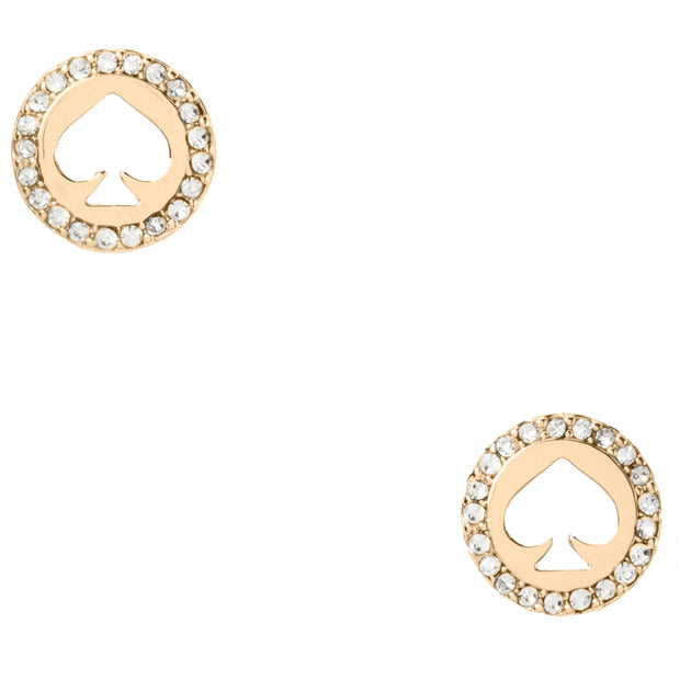 Buy Kate Spade Spot The Spade Pave Halo Spade Studs Earrings in Clear/ Gold o0ru2605 Online in Singapore | PinkOrchard.com