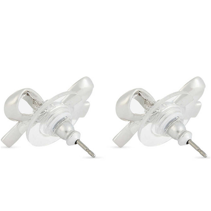 Buy Kate Spade Skinny Mini Bow Studs Earrings in Silver o0ru2907 Online in Singapore | PinkOrchard.com